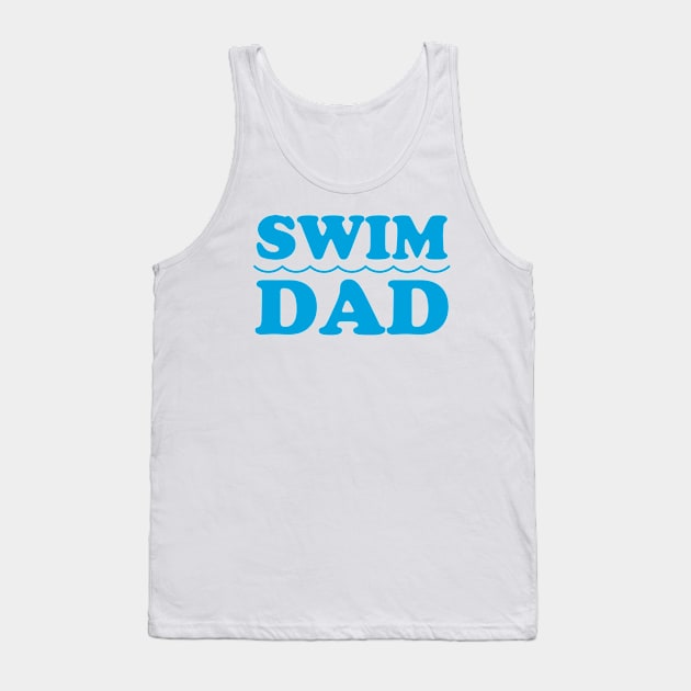 Swim Dad Blue Tank Top by College Mascot Designs